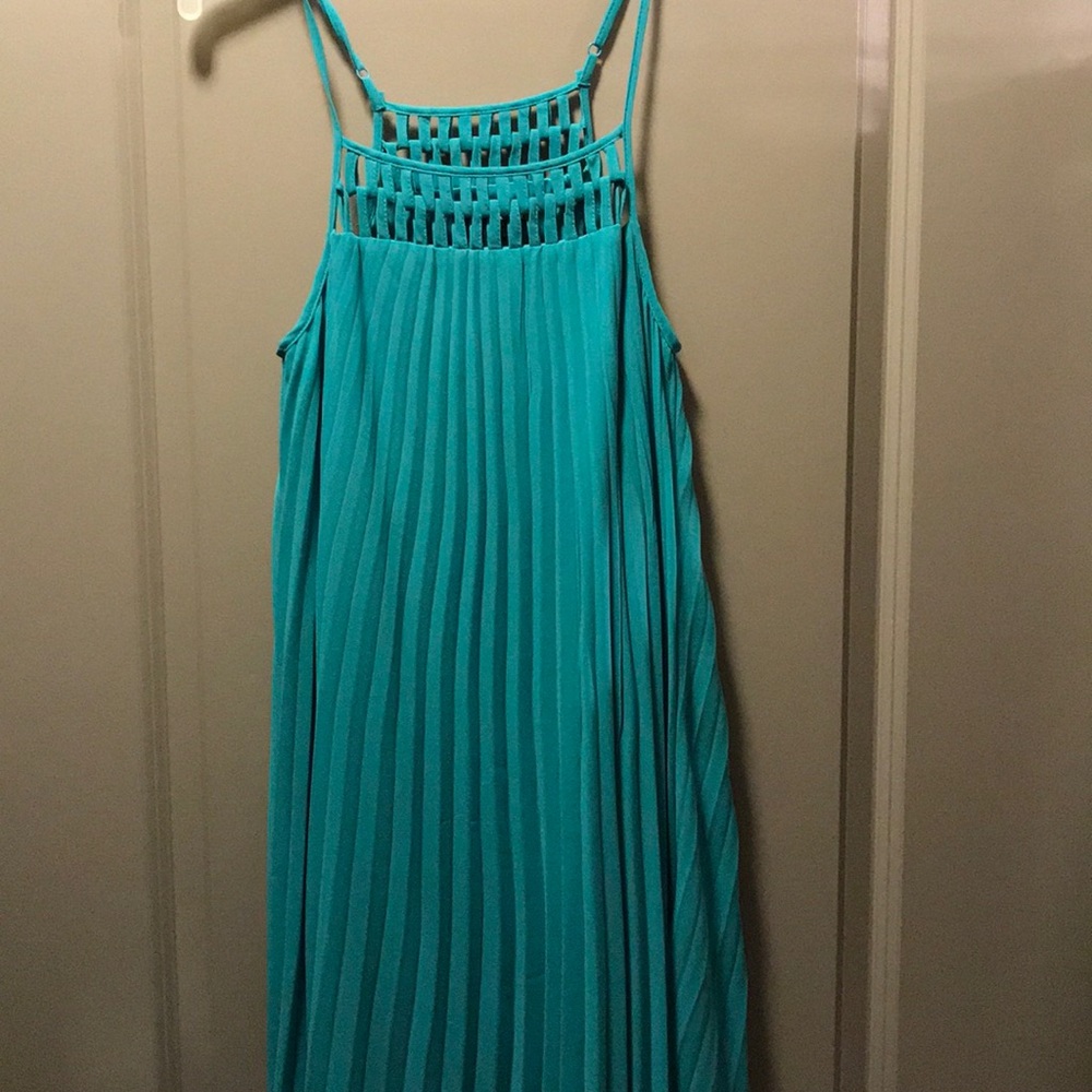 Aqua maxi dress